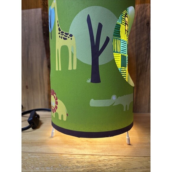 Circo "Wild Safari Collection" Table Lamp Dual Layer Shade Monkeys Elephant - Picture 5 of 11